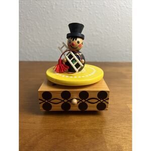 Steinbach Germany Wooden Music Box Lucky Chimney Sweep Chim Cheree‎ *RARE T68